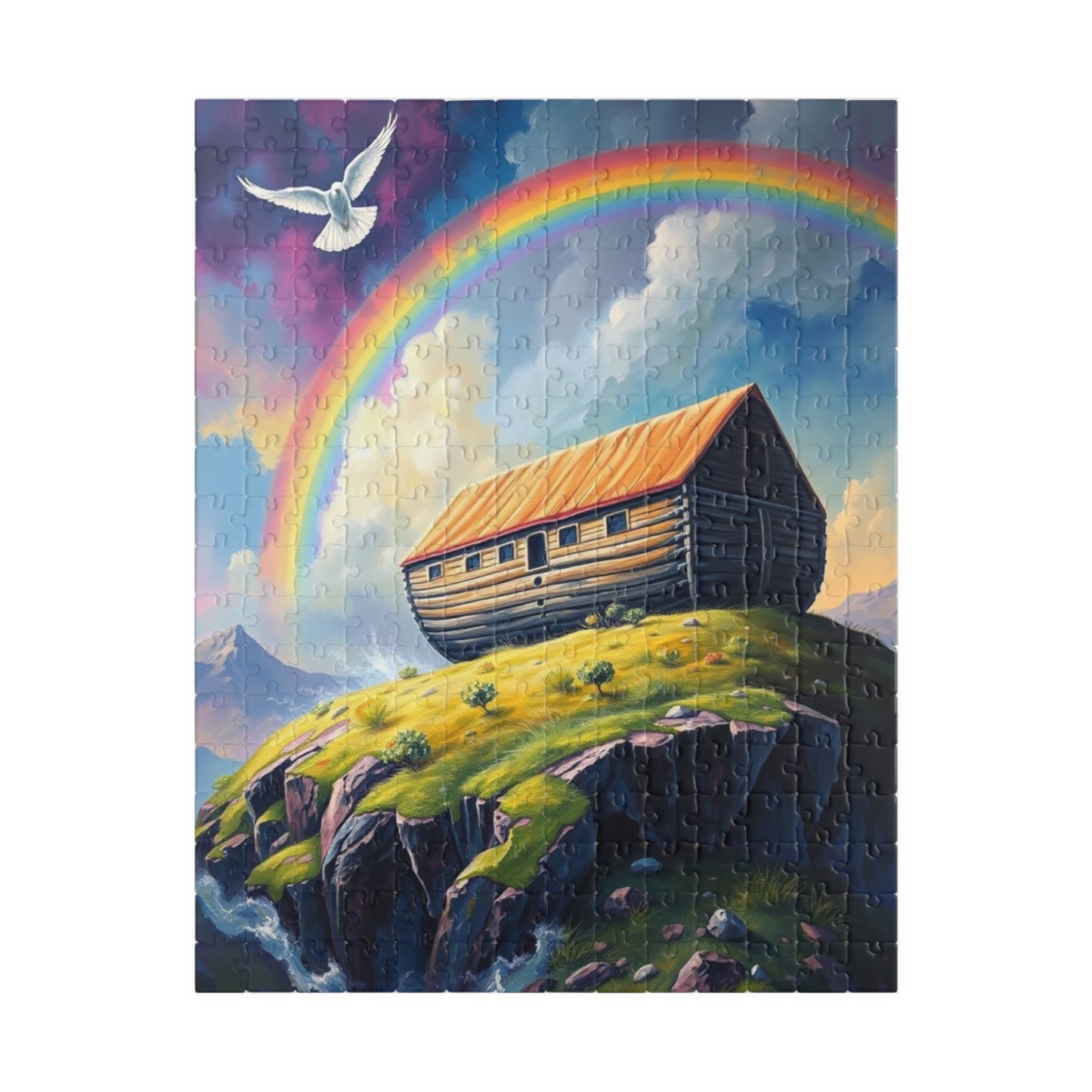 Noah's Ark Jigsaw Puzzle, Perfect for Family Game Night, Religious Holiday Birthday Gift for Friends, Fun Home Entertainment, Relaxing Hobby 252 pcs (Vertical) Puzzle The Puzzle Chest