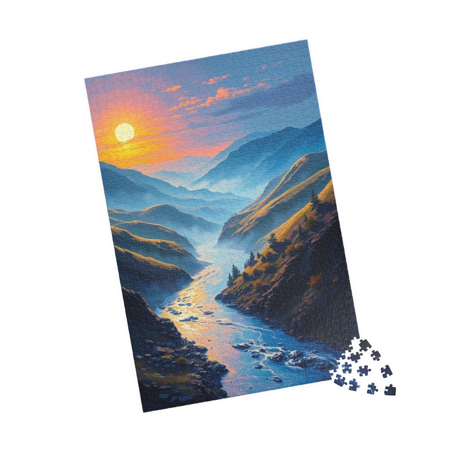 Serene Landscape Puzzle - 110/252/520/1014-piece, Nature Lover's Gift, Relaxing Activity, Family Fun, Mindfulness Toy Puzzle The Puzzle Chest