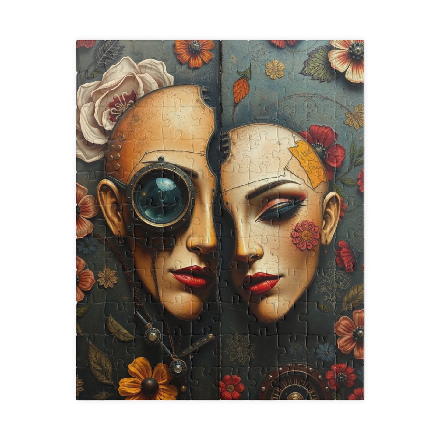 Steampunk Puzzle Art, Unique Home Decor, Fun Gift for Puzzle Lovers, Frameable Decorative Artwork, Challenging Jigsaw Game 110-1014 Pieces 110 pcs (Vertical) Puzzle The Puzzle Chest