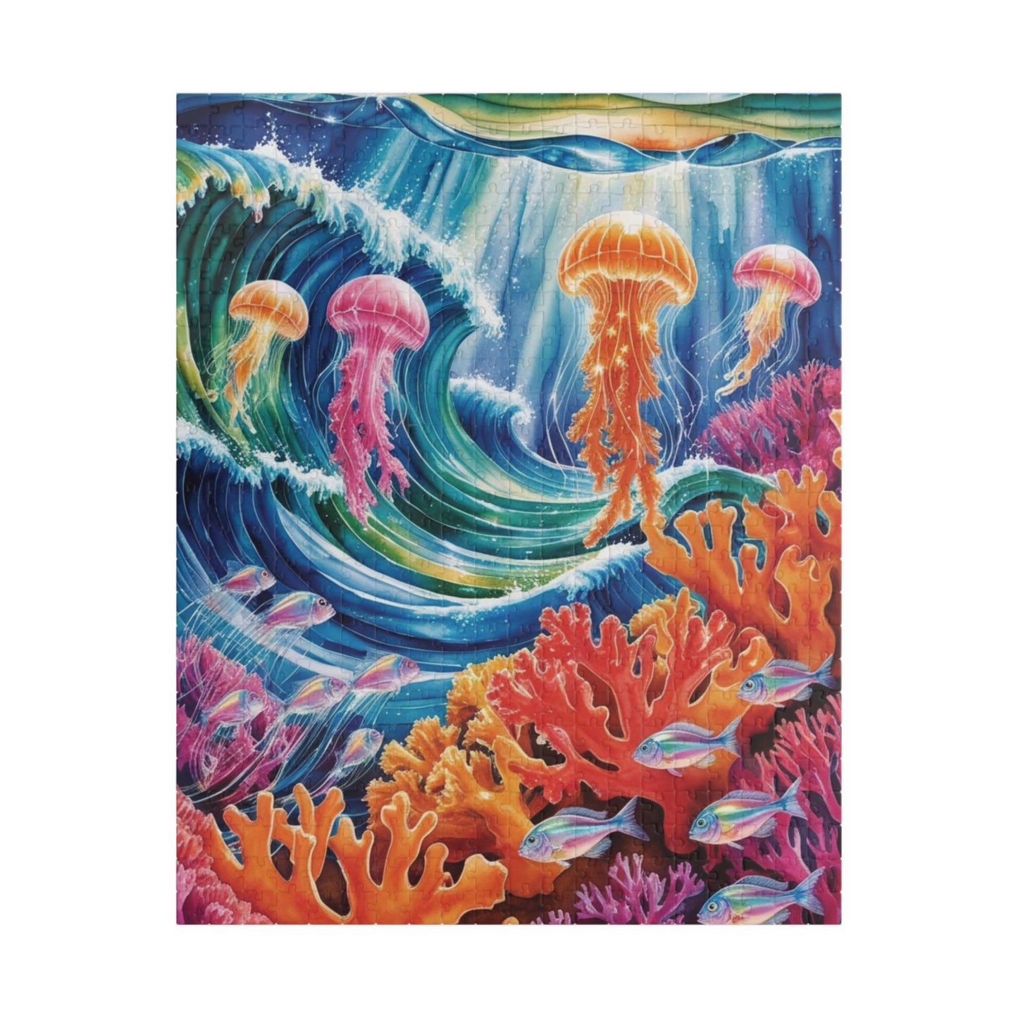 Trippy Ocean Jigsaw Puzzle, Surreal Underwater World 110 252 520 1014-Piece Artwork, Home Decor, Relaxing Family Activity, Puzzle Lover Gift 520 pcs (Vertical) Puzzle The Puzzle Chest