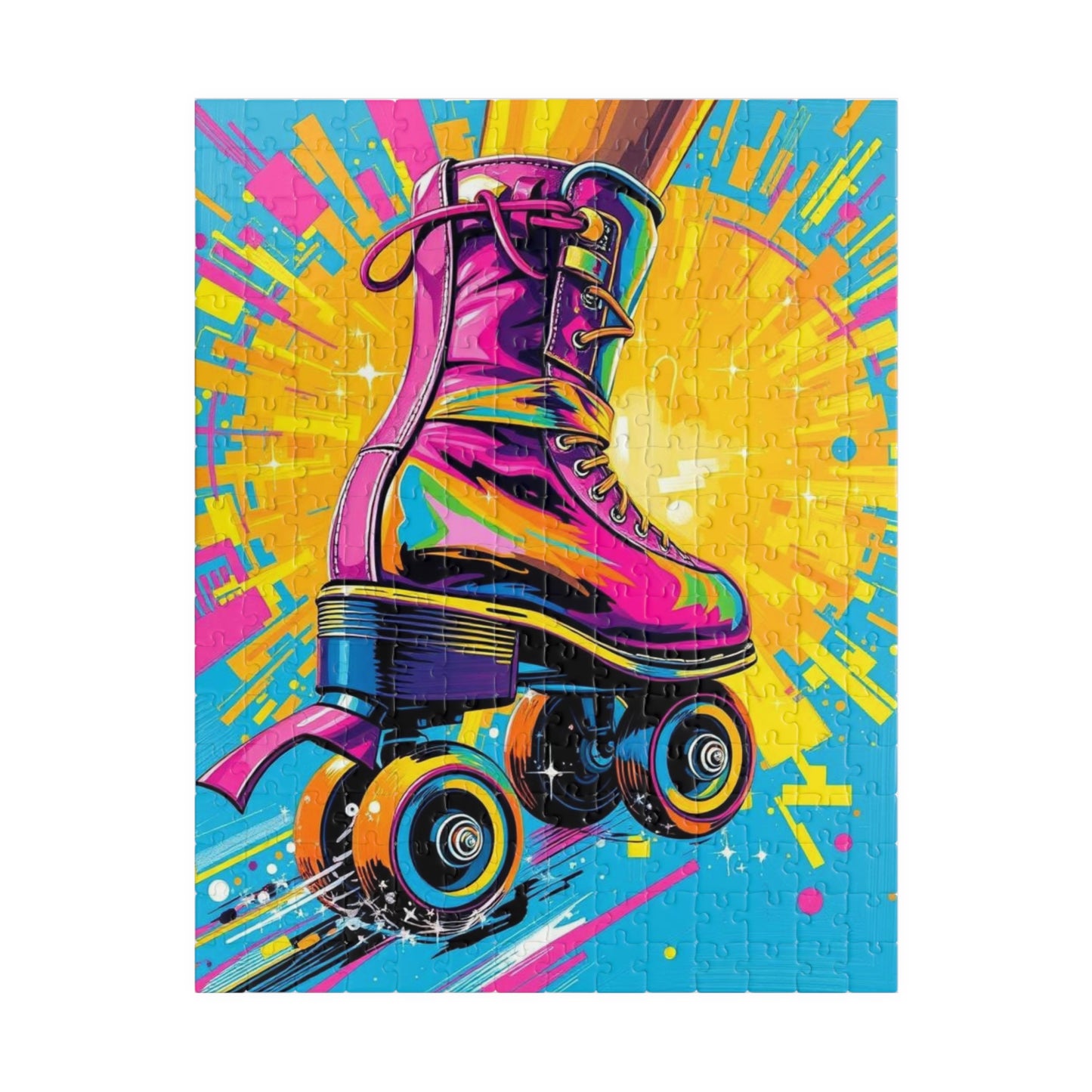 Colorful Roller Skate Puzzle | Pop Art Jigsaw Game | Fun Gift for Roller Skating Lovers | 110-1014 Piece | Family Game Night, Unique Home 252 pcs (Vertical) Puzzle The Puzzle Chest