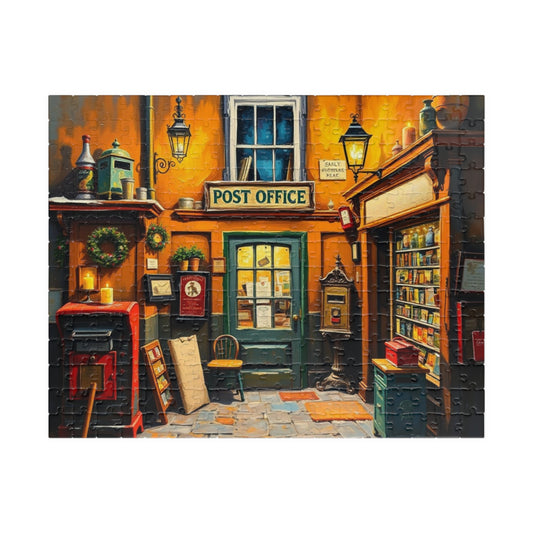 Jigsaw Puzzle, Vintage Post Office Scene, 252 Piece Puzzle, Nostalgic Jigsaw, Charming Post Office Puzzle, Retro Puzzle, Relaxing Puzzle 252 pcs (Horizontal) Puzzle The Puzzle Chest