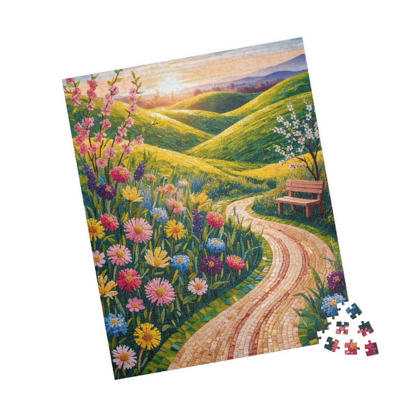 Scenic Garden Mosaic Puzzle, Nature Inspired Landscape Jigsaw Game, Perfect Gift for Family Fun Puzzle The Puzzle Chest