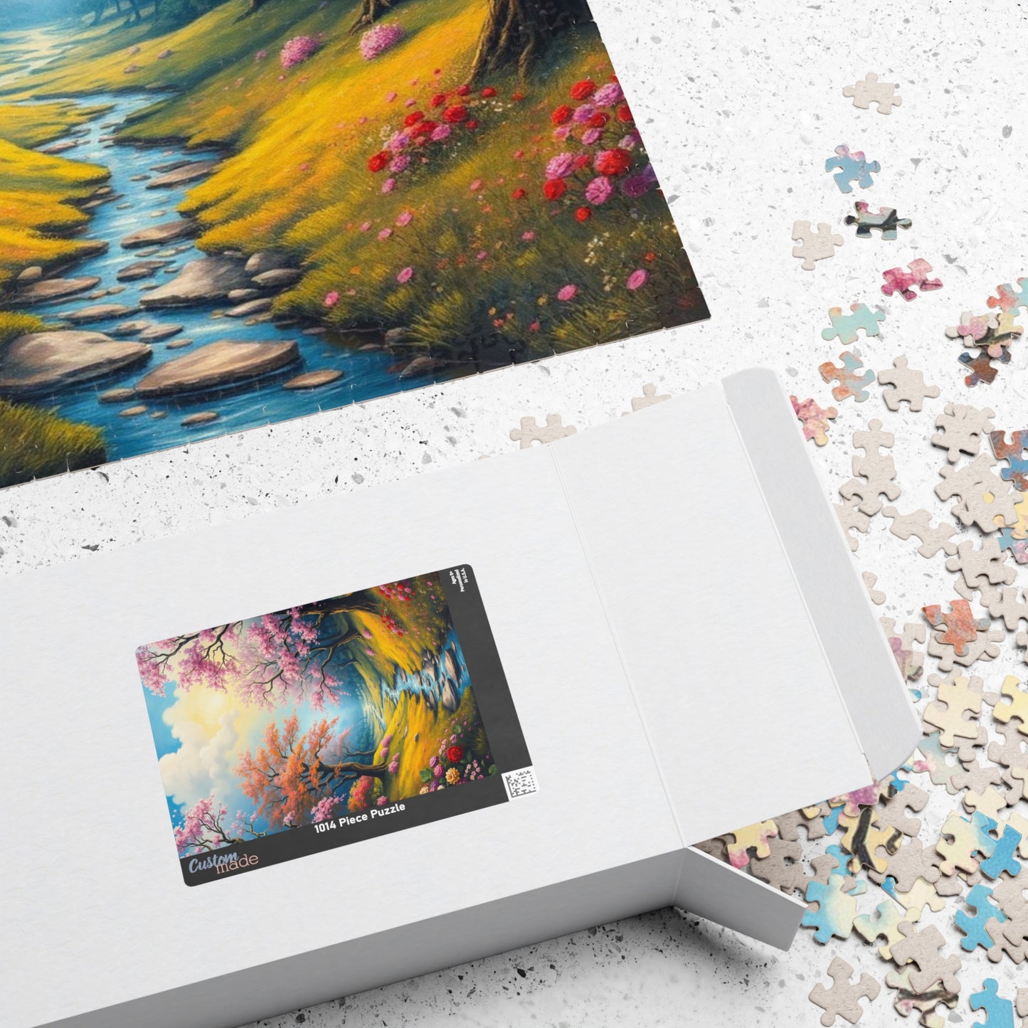 Puzzle, Spring Landscape with Colorful Trees Flowers and Greenery - 110-1014 Piece Jigsaw, Family Activity, Home Decor, Stress Relief, Gift Puzzle The Puzzle Chest
