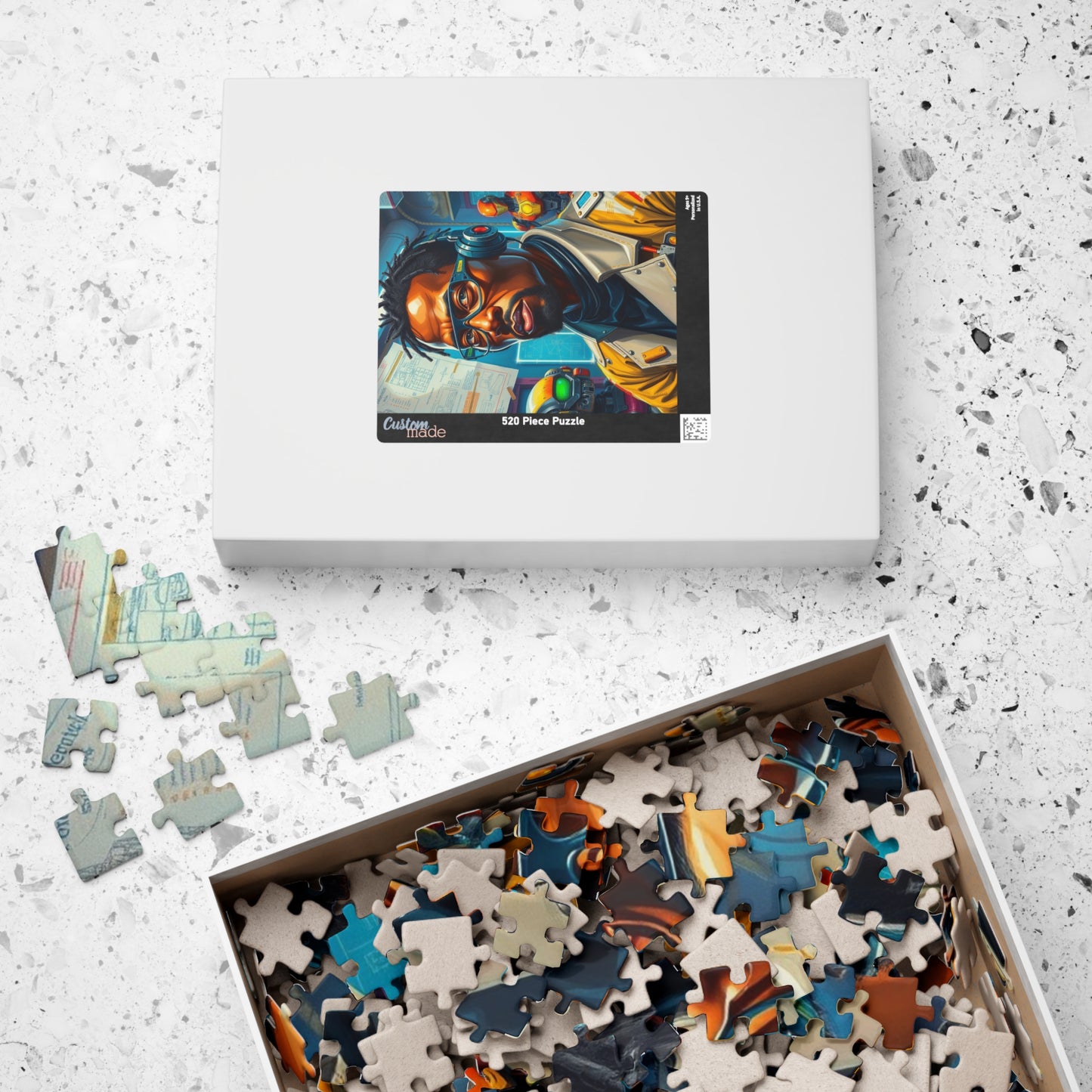 Futuristic Black Gamer Puzzle, Unique African American Art Jigsaw Game, Gift for Puzzle Lovers, Fun Family Activity, Entertaining Pastime Puzzle The Puzzle Chest