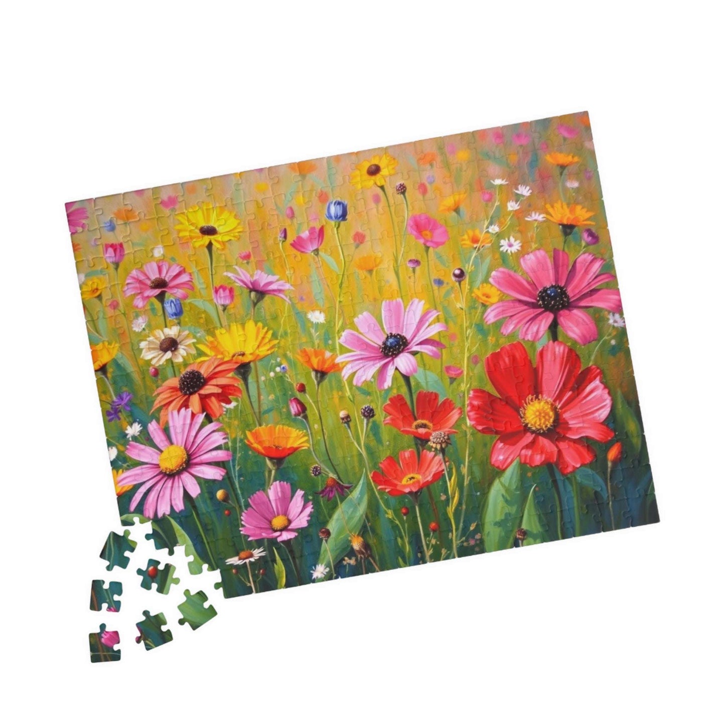 Vibrant Floral Puzzle, Flower Botanical Jigsaw Game for Adults, Gift for Nature Lovers and Family Fun Game Nights, Mindfulness Activity Puzzle The Puzzle Chest