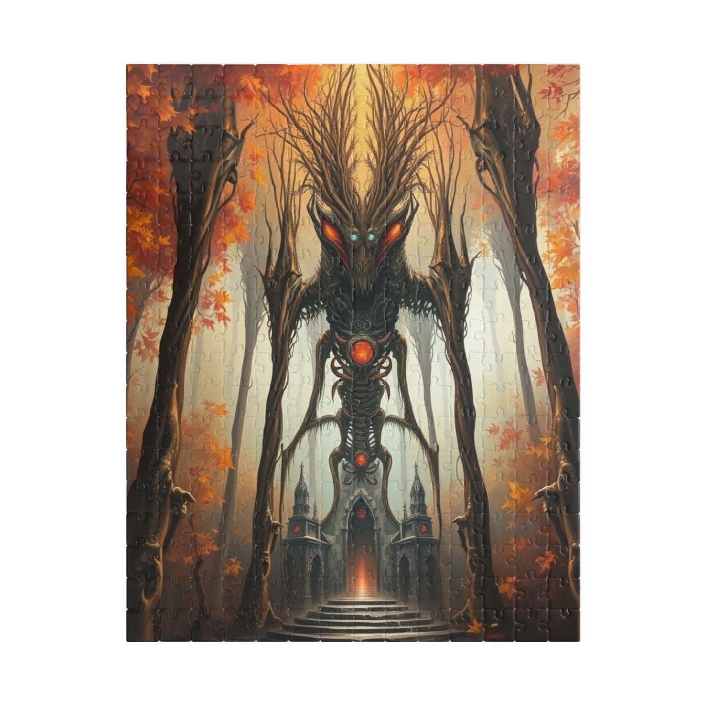 Enigmatic Forest Creature Puzzle | 110, 252, 520, 1014-piece | Dark Fantasy Art, Unique Gift for Puzzle Lover, Cozy Nights Solo Fun, Mindful 252 pcs (Vertical) Puzzle The Puzzle Chest
