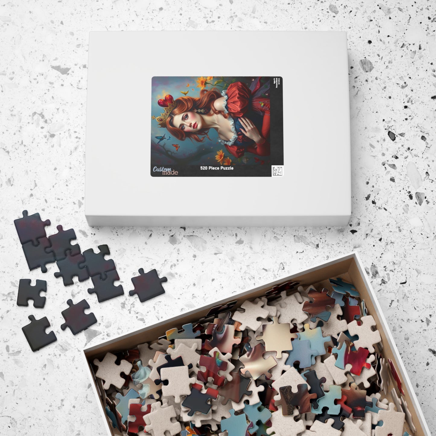 Jigsaw Puzzle - Woman in Queen of Hearts Costume, 110 252 520 1014 Pieces, Fun Family Activity, Relaxing Hobby, Gift Idea, Party Game, Home Puzzle The Puzzle Chest