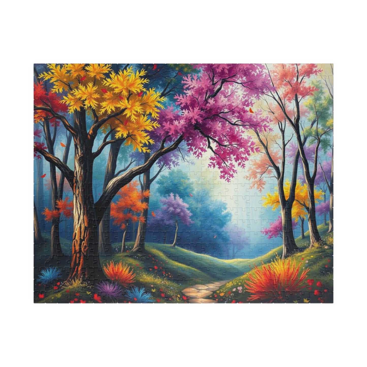 Autumn Forest Puzzle - 110, 252, 520, 1014-piece, Jigsaw Puzzle for Nature Lovers, Fall Decor, Family Activity, Gift for Puzzle Enthusiasts 520 pcs (Horizontal) Puzzle The Puzzle Chest