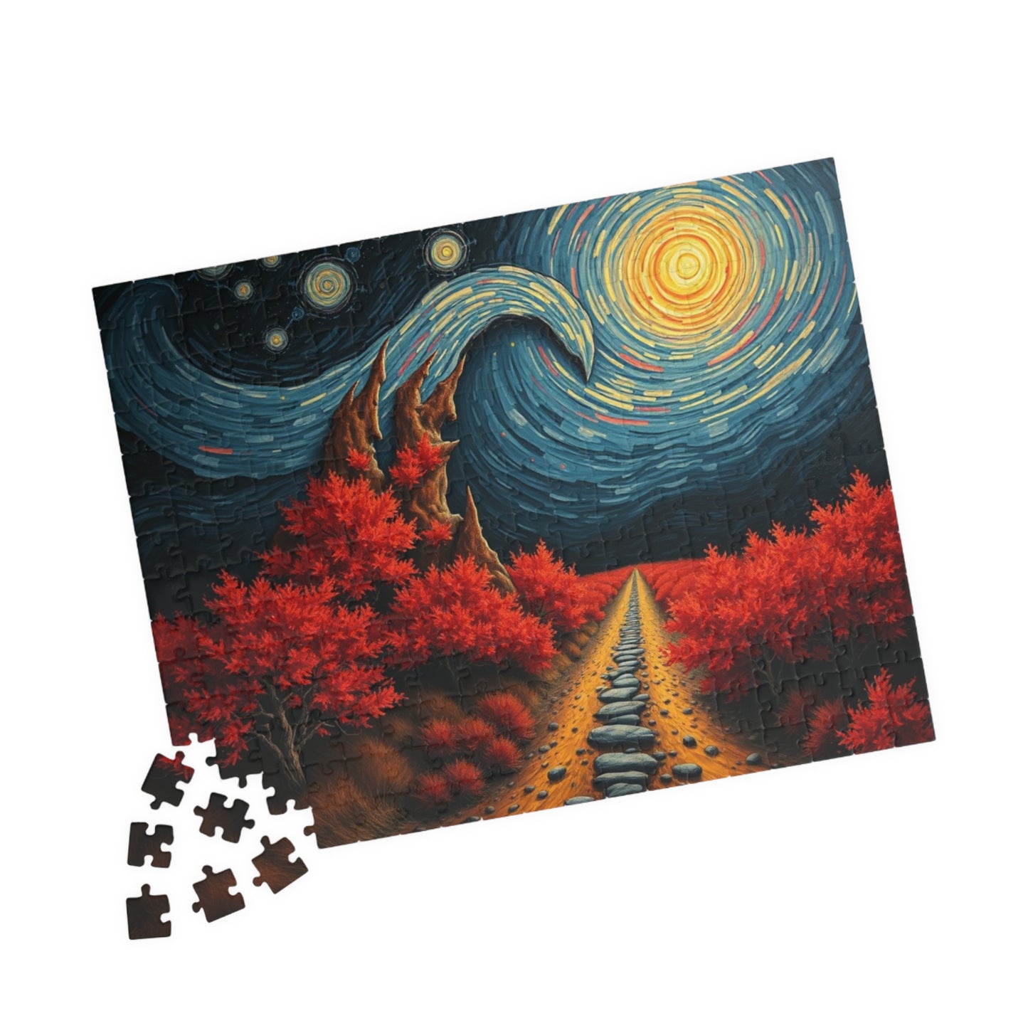 Abstract Landscape Jigsaw Puzzle Art for Adults, Autumn Nature Puzzle Puzzle The Puzzle Chest