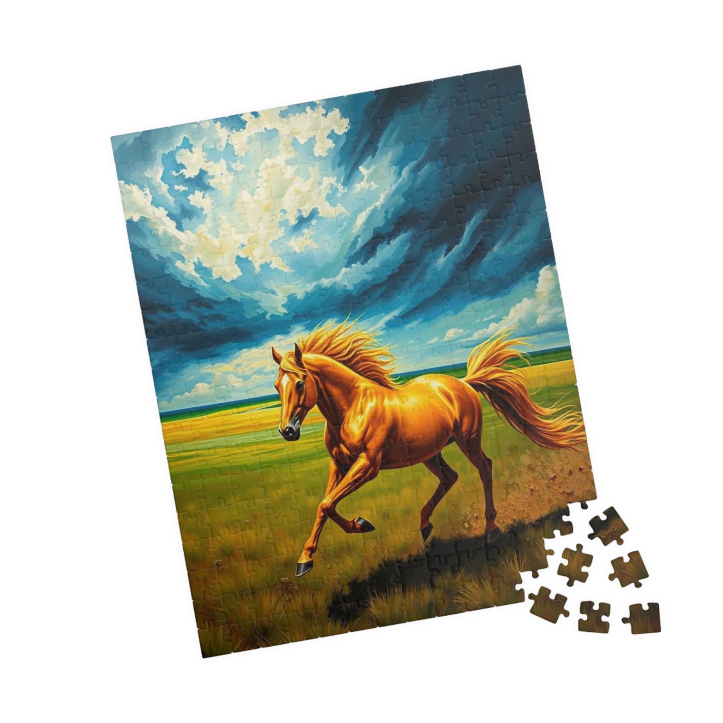 Majestic Running Horse Jigsaw Puzzle, Equestrian Gift for Animal Lover, Family Game Night, Solo Fun Mindfulness Activity, Home Entertainment Puzzle The Puzzle Chest