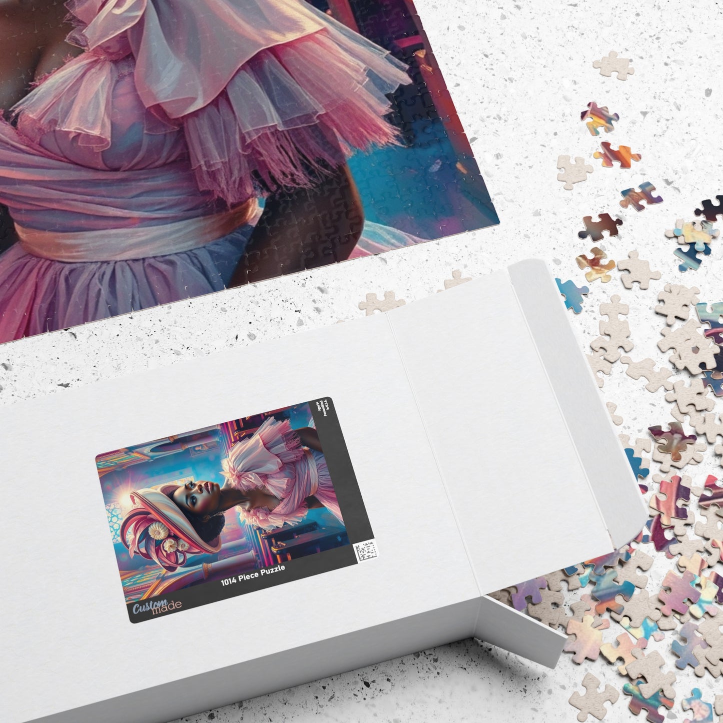 Black Woman in Church Puzzle, African American Lady in Pastel Dress Spiritual Jigsaw Game, Cultural Ethnic Art, Unique Gift for Puzzle Lover Puzzle The Puzzle Chest