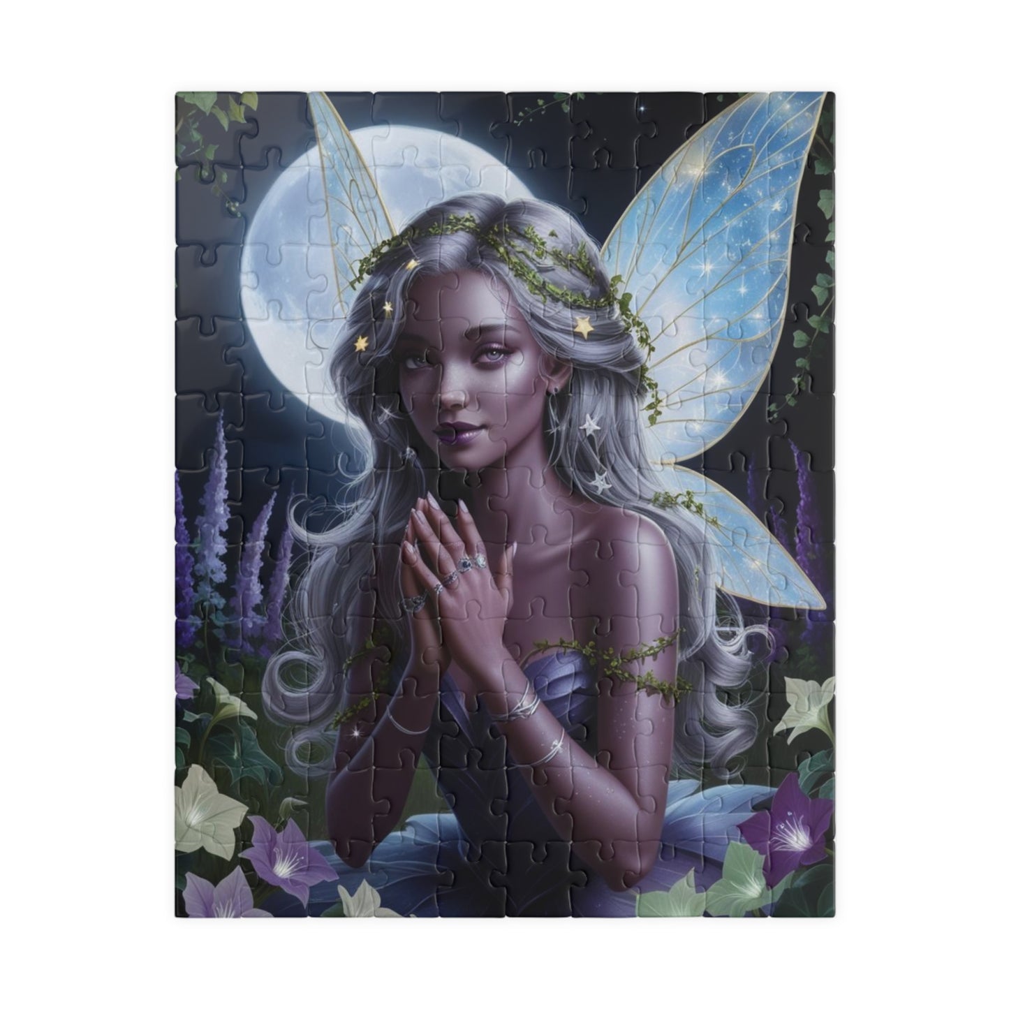 Moonlit Fairy Puzzle | 110-1014 Piece Adult Jigsaw Game | Creative Gift Idea for Puzzle Lover | Mindful Activity for Family Fun Brain Teaser 110 pcs (Vertical) Puzzle The Puzzle Chest