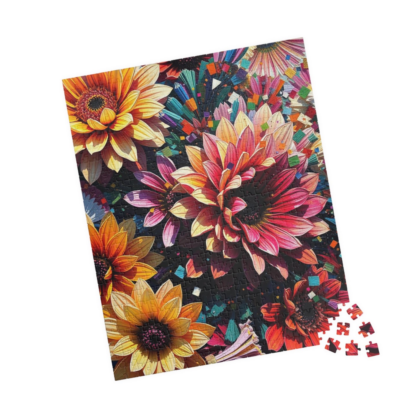 Vibrant Floral Jigsaw Puzzle - Gift for Flower Lovers, Family Game Nights, Home Entertainment Puzzle The Puzzle Chest