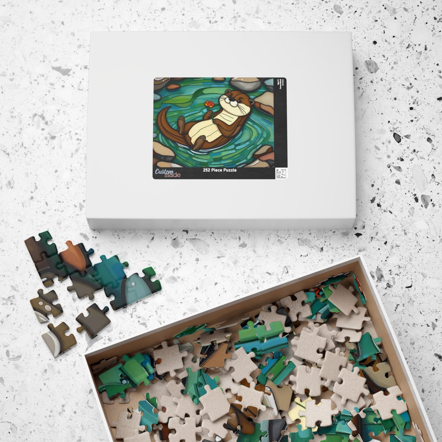River Serenity Otter Puzzle - 110-1014 Piece Cute Wildlife Animal Jigsaw Game for Fun Family Activity, Unique Gift Idea, Creative Challenge