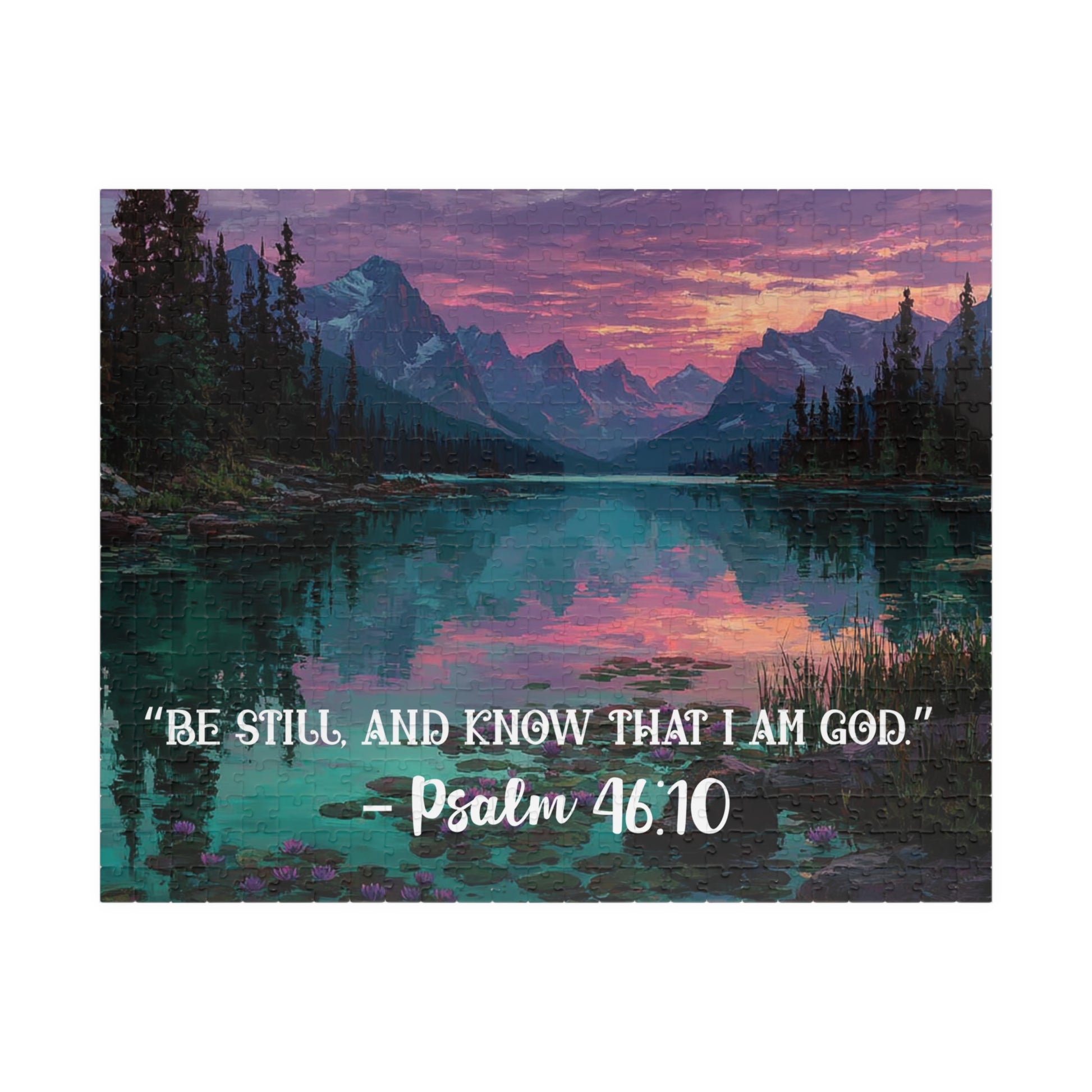 Still Waters – Peaceful Trust Jigsaw Puzzle, Inspirational Game Psalm 46:10 Quote, Spiritual Gift, Mindfulness Challenge Puzzle The Puzzle Chest