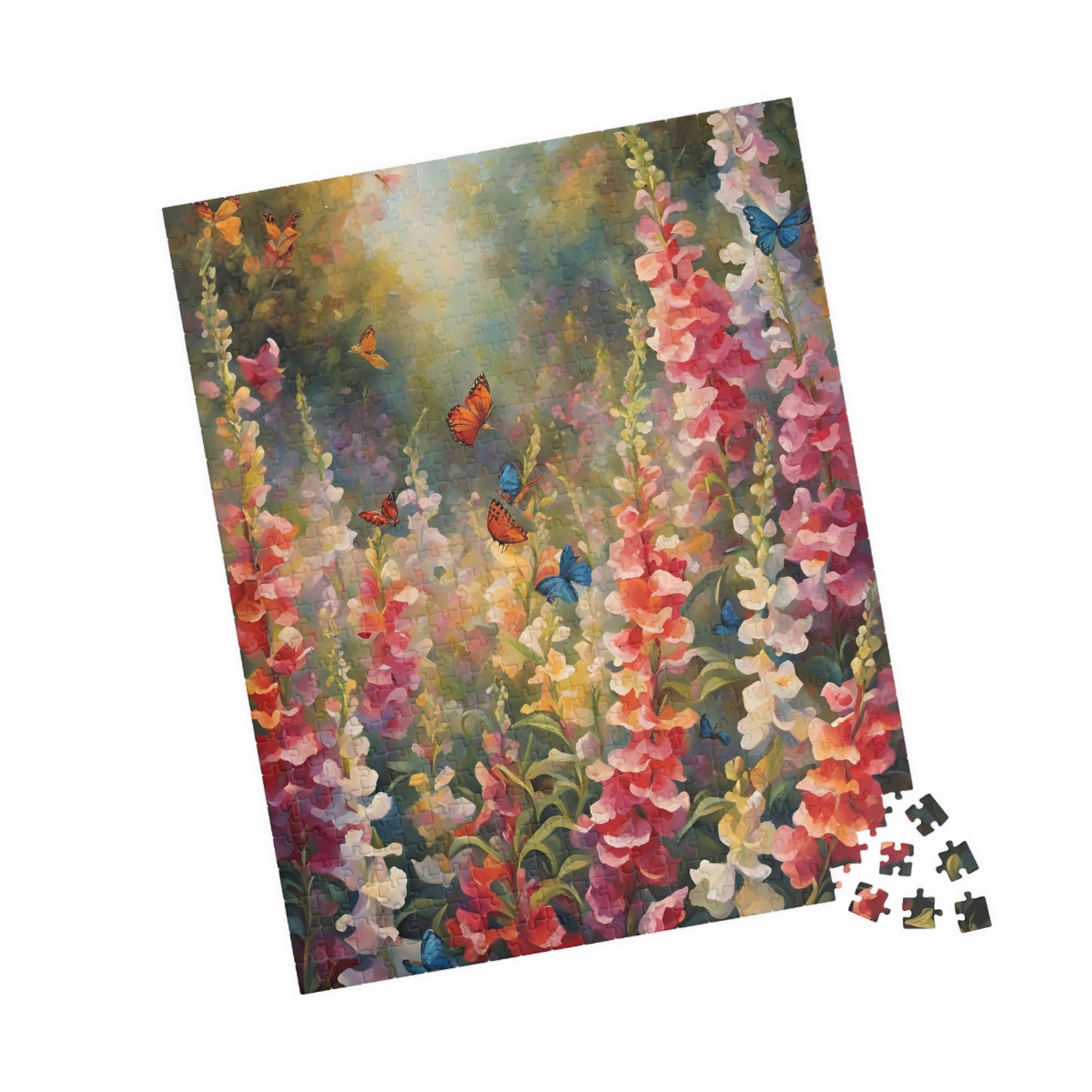 Butterfly and Snapdragon Flower Jigsaw Puzzle, Serene Floral Nature Scene, Ideal Gift for Nature Lovers, Puzzle Enthusiasts, Art Fans Puzzle The Puzzle Chest