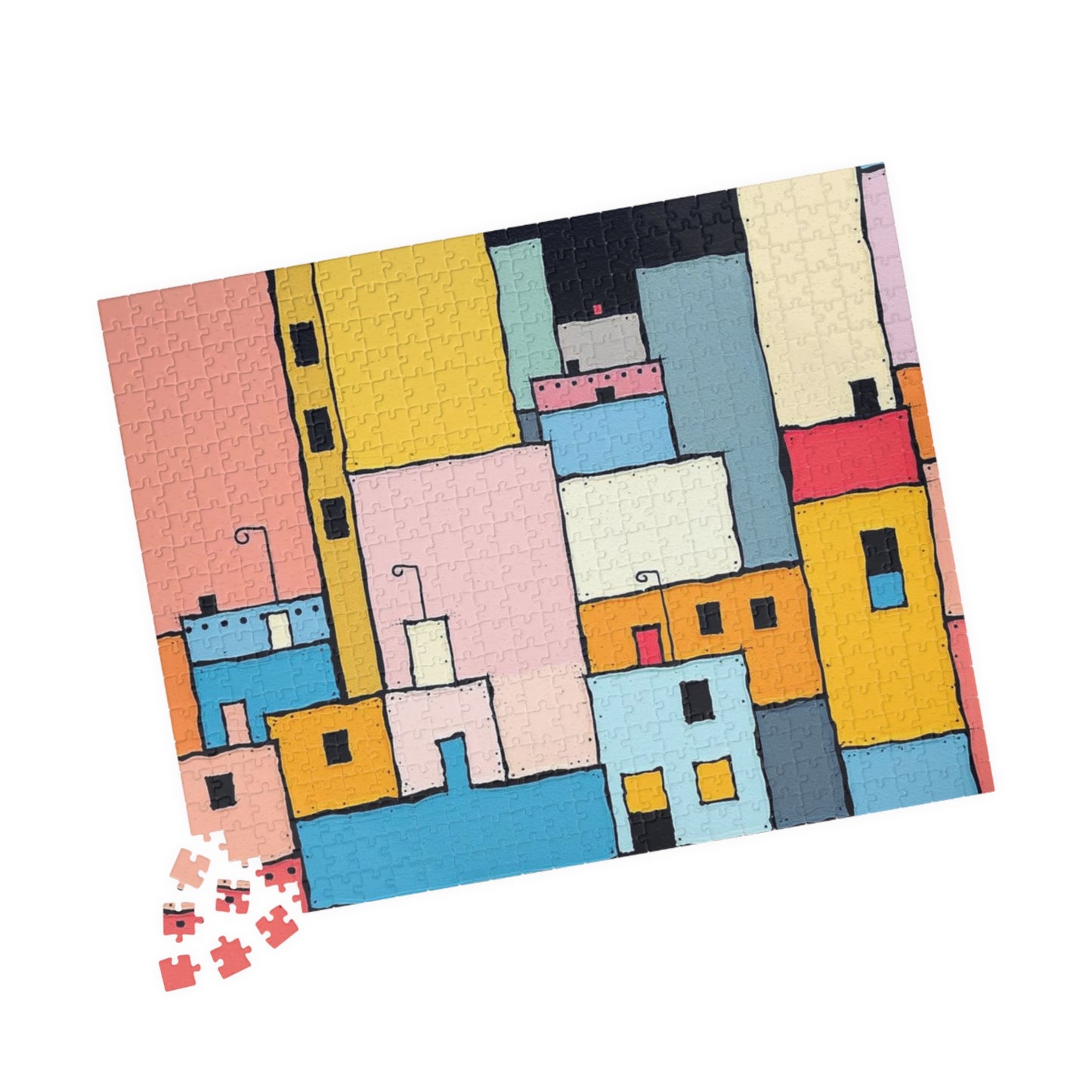 Colorful Abstract Jigsaw Puzzle - Urban Scene | Fun Activity for Family Game Night, Home Entertainment, Gift for Puzzle Lovers, or Holidays Puzzle The Puzzle Chest
