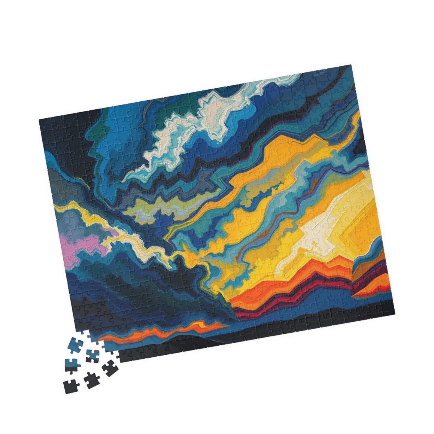Colorful Abstract Puzzle Artwork, Unique Jigsaw Game for Family Fun, Gift for Art Lovers, Mindful Activity, Home Entertainment Puzzle The Puzzle Chest