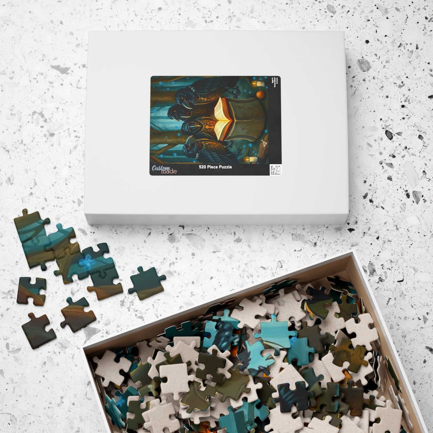 Mystical Raven Puzzle - Enchanting 110, 252, 520, 1014-piece Jigsaw Dark Fantasy Art Creative Birthday or Holiday Gift for Puzzle Lovers