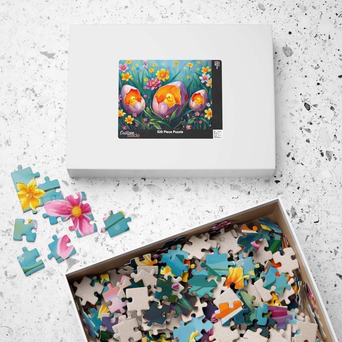 Whimsical Flower Chick Jigsaw Puzzle, Perfect Gift for Easter and Spring, Family Fun Activity, Creative Hobby, Brain Teaser, Bird Lovers Puzzle The Puzzle Chest