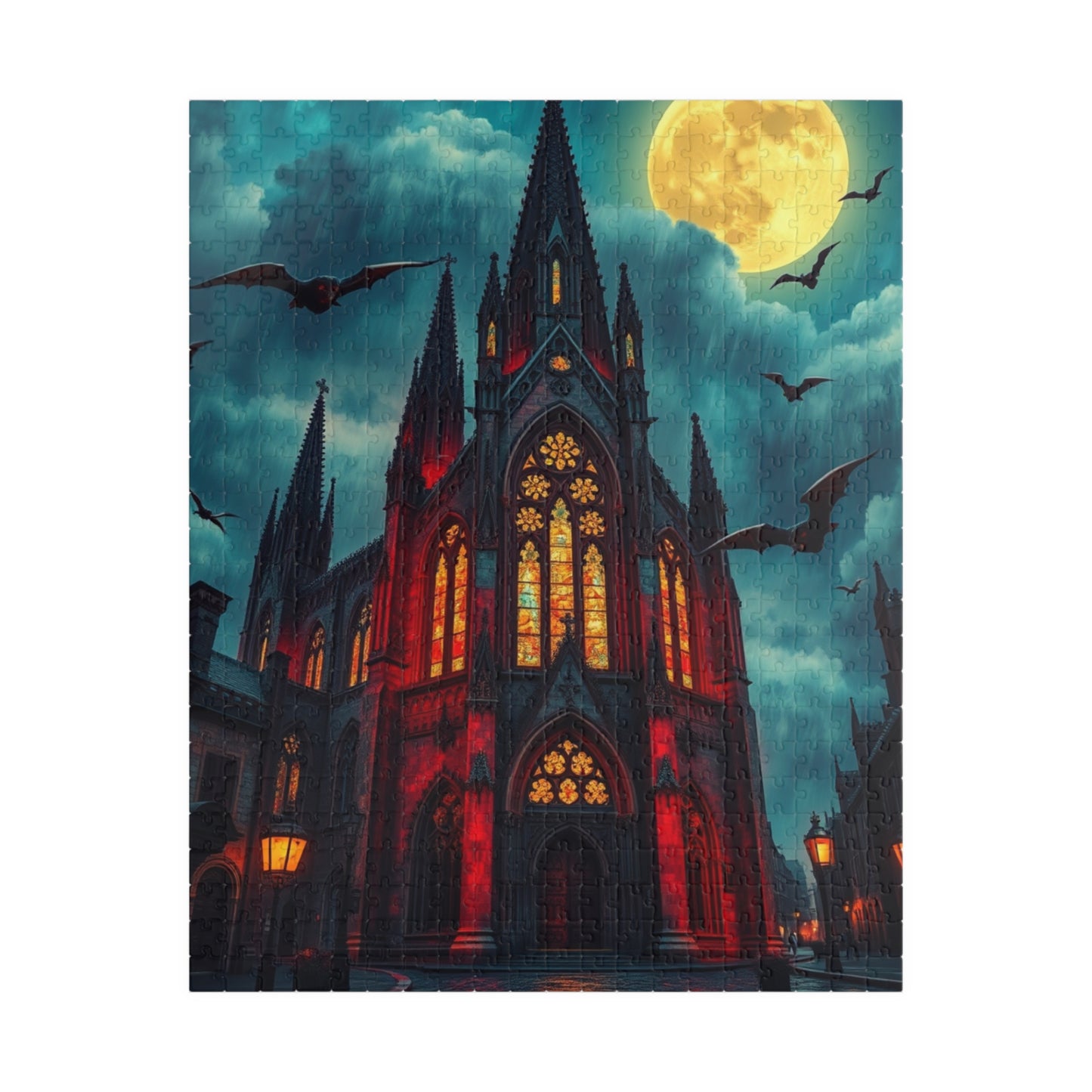 Gothic Cathedral Puzzle | 110, 252, 520, 1014-piece | Perfect for Halloween Fanatics, Gothic Art Lover, Family Game Night and Cozy Evenings 520 pcs (Vertical) Puzzle The Puzzle Chest