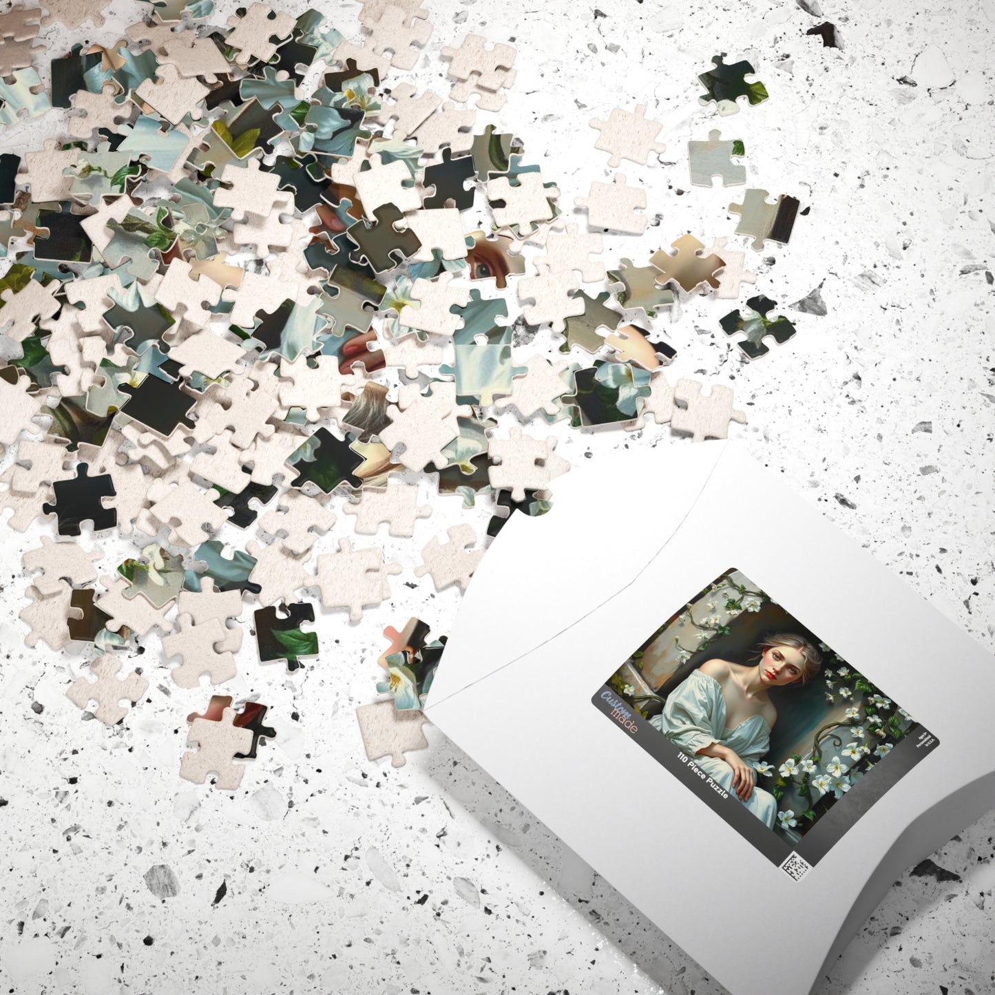 Eternal Vigil Jigsaw Puzzle - Woman by Gravesite, Gothic Puzzle, Dark Fantasy Puzzle, Gift for Art Lover, Home Entertainment, Brain Teaser Puzzle The Puzzle Chest