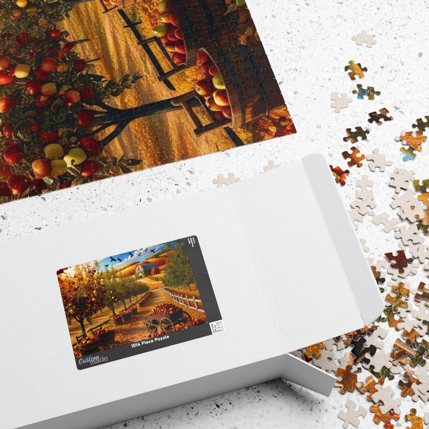 Apple Orchard Jigsaw Puzzle, Autumn Landscape Scene, Gift for Puzzle Lovers, Family Fun, Cozy Night In, Fall Decor, Thanksgiving Puzzle The Puzzle Chest
