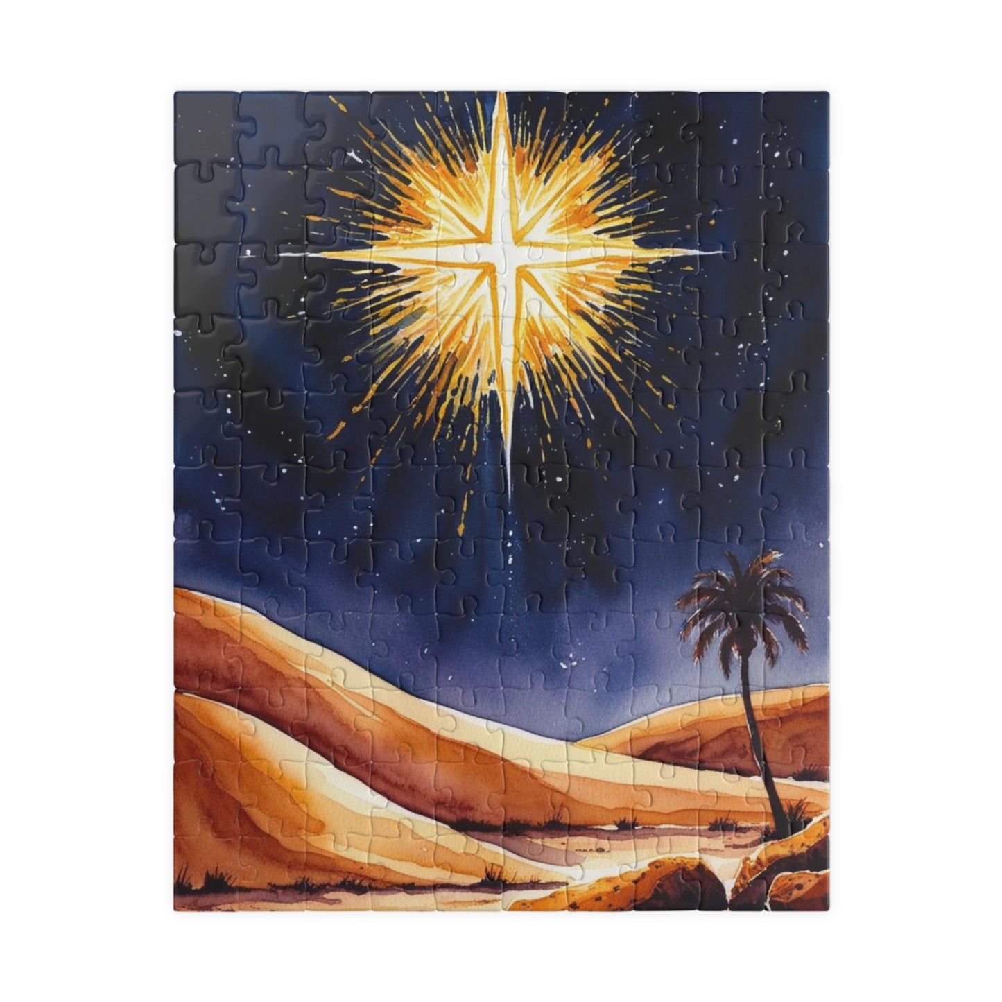 Star of David Jigsaw Puzzle, Religious Theme Faith-Based, 110, 252, 520, 1014 Piece - Holiday Gift, Jewish Holiday Celebration, Mindfulness 110 pcs (Vertical) Puzzle The Puzzle Chest