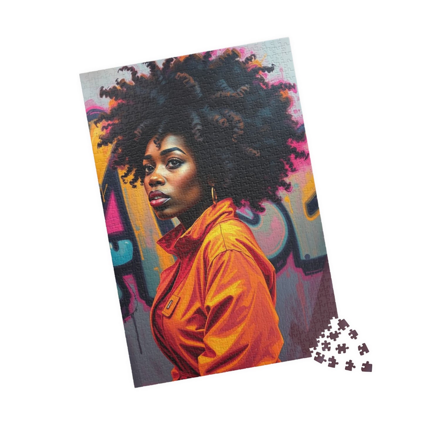Colorful Afro Woman Puzzle Jigsaw Game - 110, 252, 520, 1014-piece | Perfect For Family Fun, Unique Gifts, Art Lovers, Puzzle Enthusiasts Puzzle The Puzzle Chest