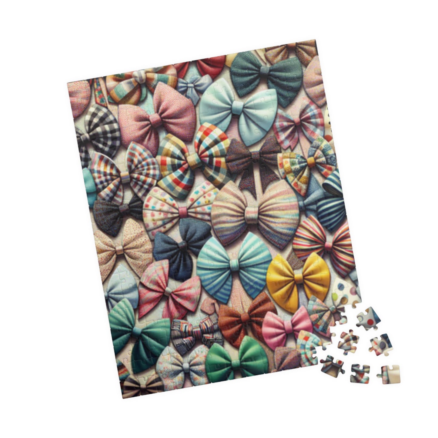 Pastel Coquette Bows Jigsaw Puzzle, 110-1014 Piece Family Fun Game, Calming Hobby, Best Unique Gift Idea, Home Entertainment Hobby Puzzle The Puzzle Chest