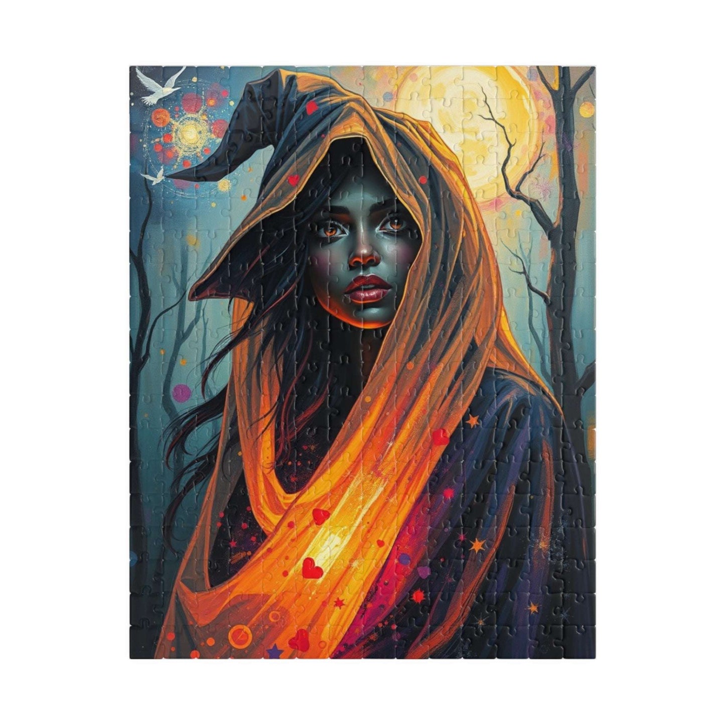 Mystical Witch Puzzle, Enchanting Art Illustration, 110-1014 pieces, Perfect for Gift Giving, Halloween, Cozy Nights, Dark Fantasy Lovers 252 pcs (Vertical) Puzzle The Puzzle Chest