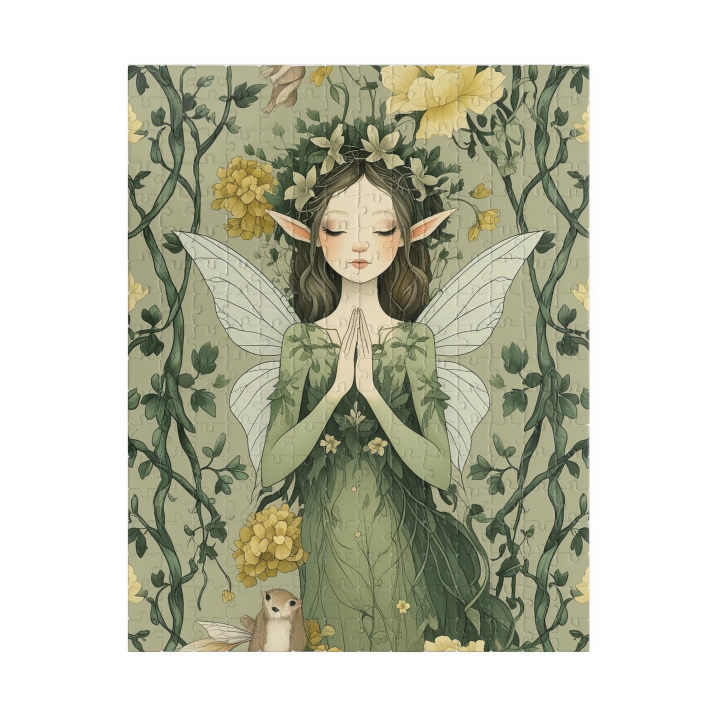 Delicate Fairy Vintage Jigsaw Puzzle Game with Cascading Flowers, Best for Gifting on Birthday, Puzzle Lover, Stress Relief Leisure Activity 252 pcs (Vertical) Puzzle The Puzzle Chest