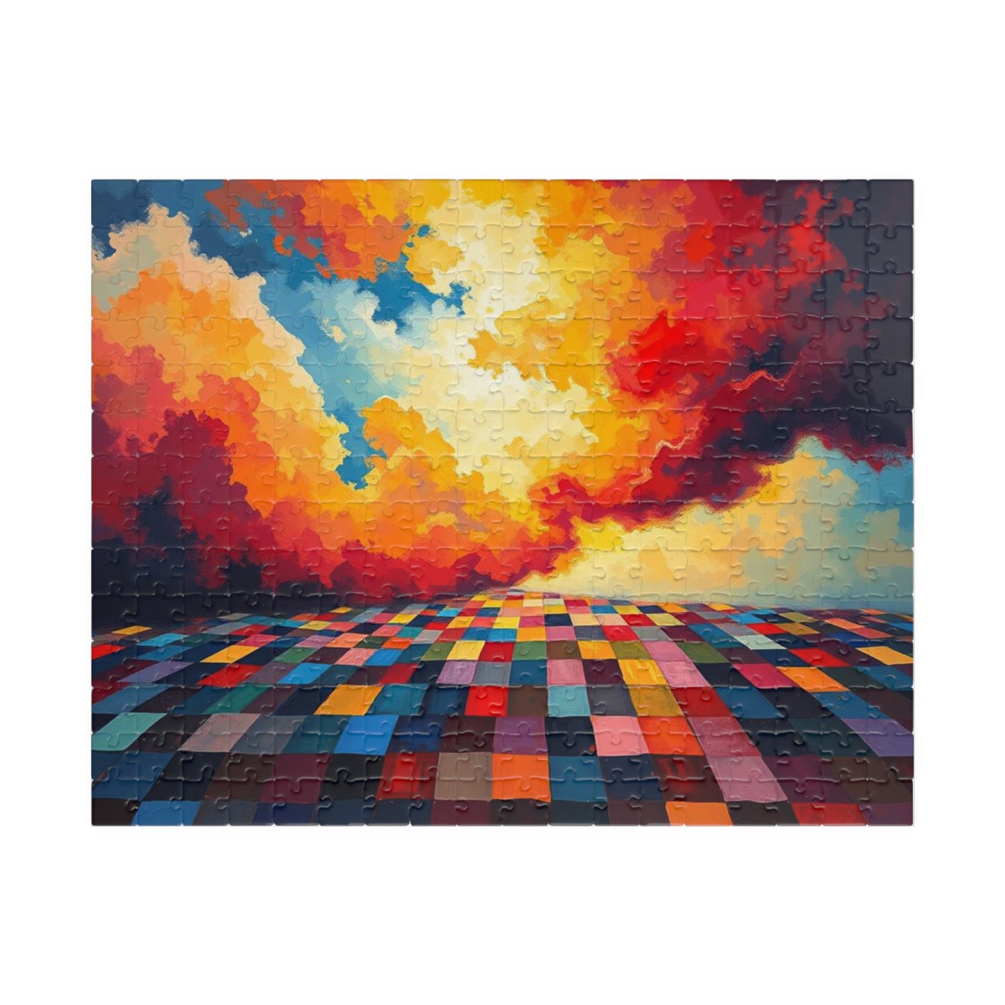 Vibrant Landscape Puzzle - Colorful Abstract Jigsaw Game for Adults, Art Puzzle 252 pcs (Horizontal) Puzzle The Puzzle Chest