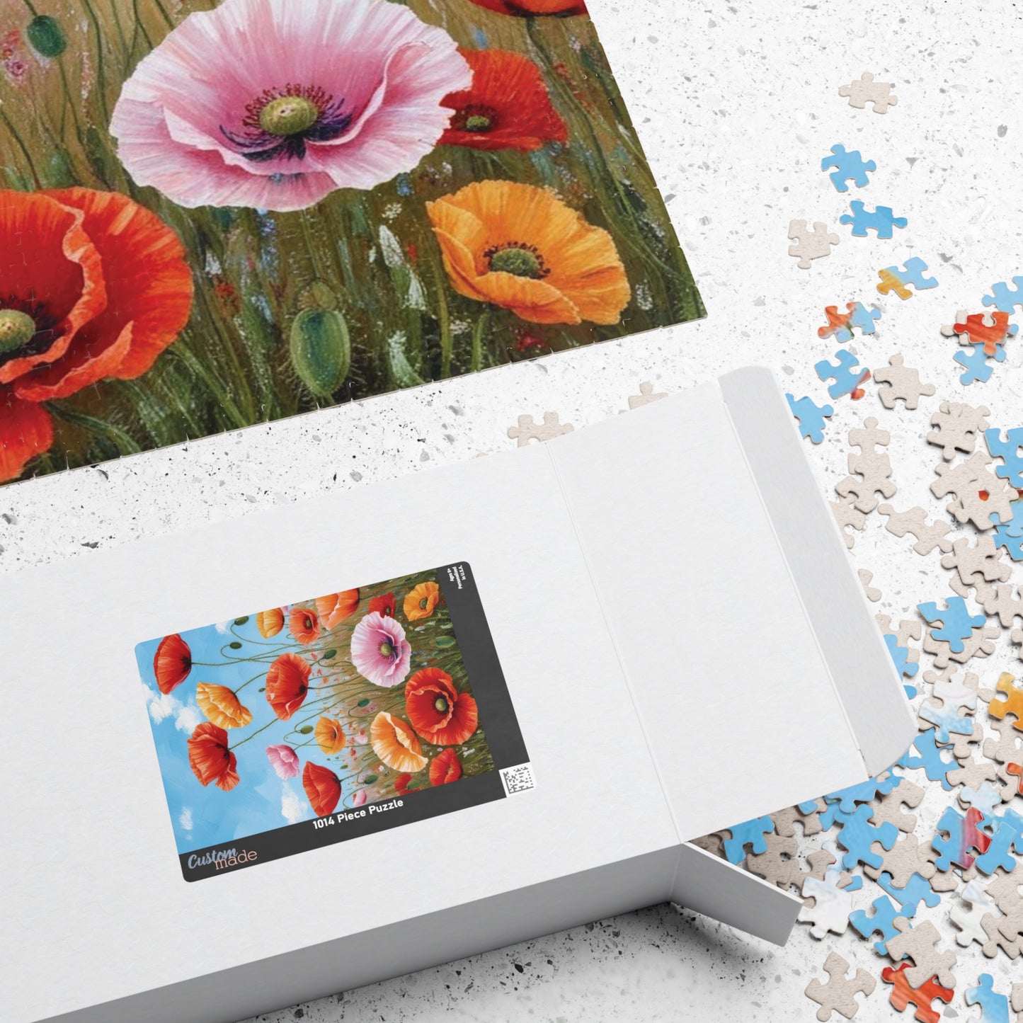Blooming Poppies Puzzle, Close Up View, Colorful Floral Meadow Scene, Nature-Inspired Jigsaw Game, Unique Gift Art Enthusiast, Puzzle Lover Puzzle The Puzzle Chest