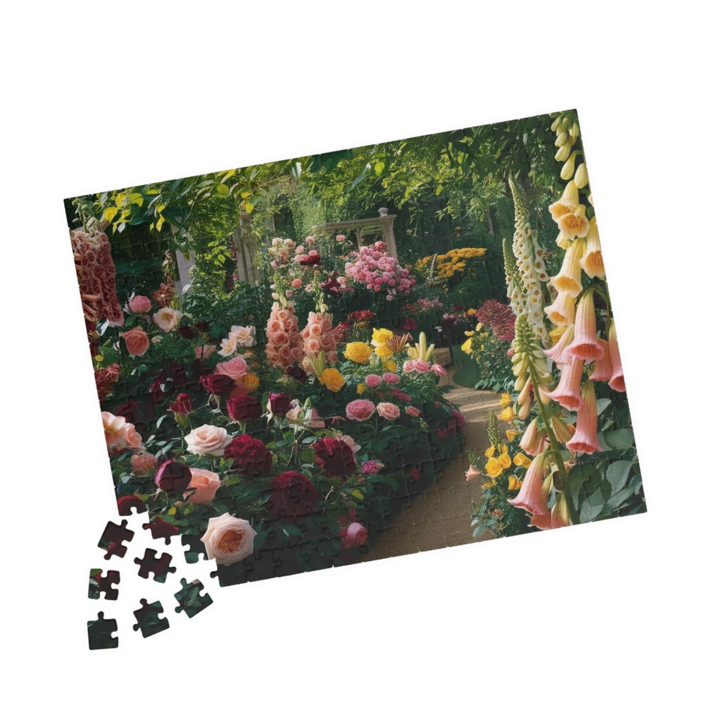 Garden Floral Puzzle, Relaxing Nature Scene, 110, 252, 520, 1014-piece Flower Adult Jigsaw Game, Family Fun, Gifts, Gardening Enthusiasts Puzzle The Puzzle Chest