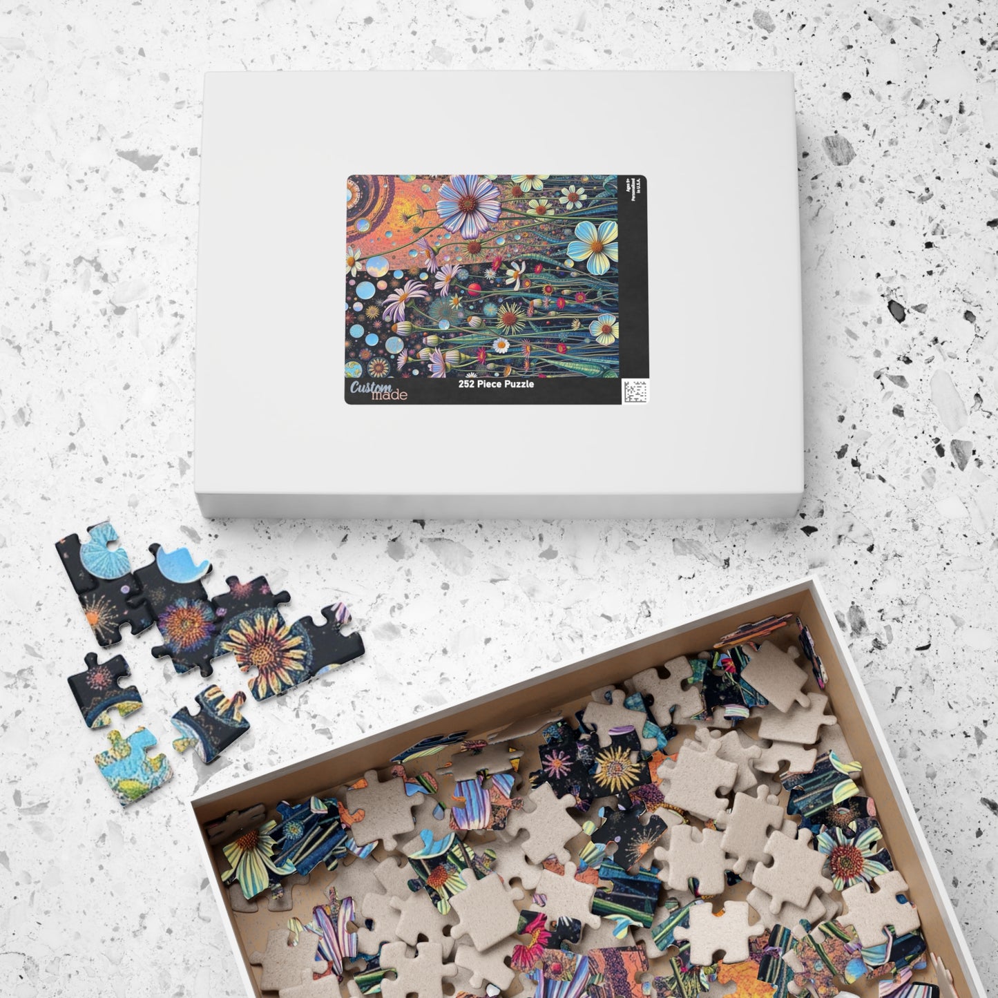 Colorful Floral Puzzle, Flower Jigsaw Puzzle for Adults, Fun Family Activity, Gift for Nature Lovers, Mindful Relaxation, Home Entertainment Puzzle The Puzzle Chest