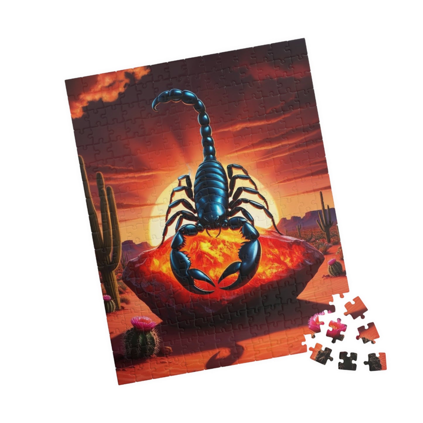 Scorpion Art Puzzle - Scorpio Zodiac Sign Jigsaw Game, Nature Inspired Fun, Gifts for Puzzle Lover, Mindfulness Activity, Home Entertainment Puzzle The Puzzle Chest