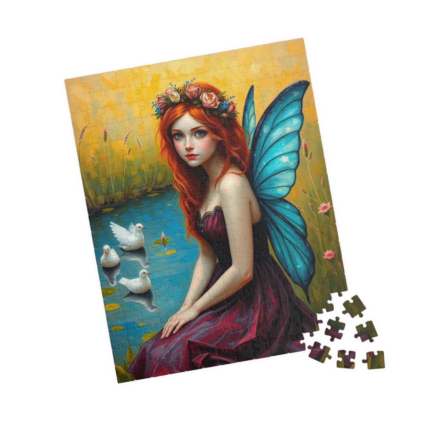 Reflective Spring Pond Fairy Jigsaw Puzzle 110-1014 Pieces, Ideal for Family Activity, Holiday Birthday Gift for Puzzle Lover, Brain Teaser