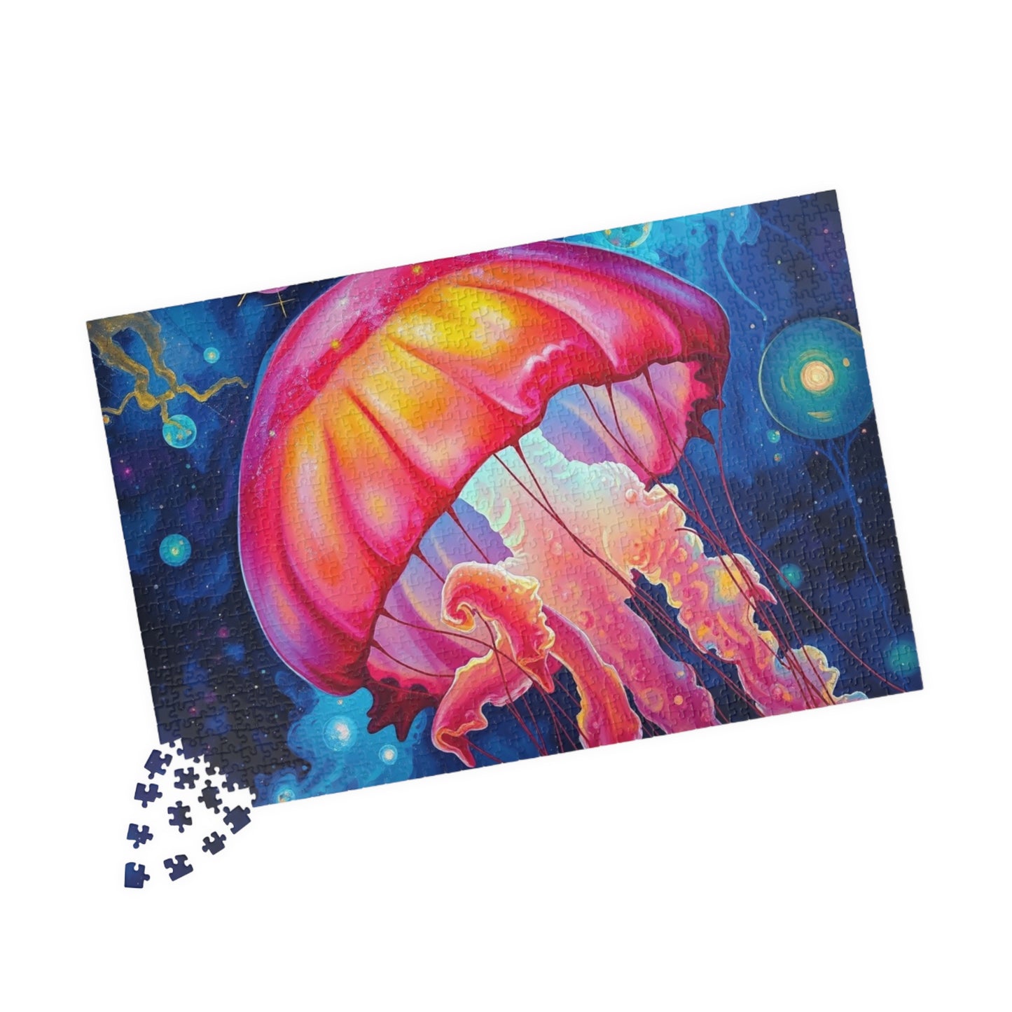 Colorful Jellyfish Jigsaw Puzzle, Vibrant Ocean Artwork, Family Game Night, Friend Gift for Sea Lovers, Fun Activity for Adults Puzzle The Puzzle Chest