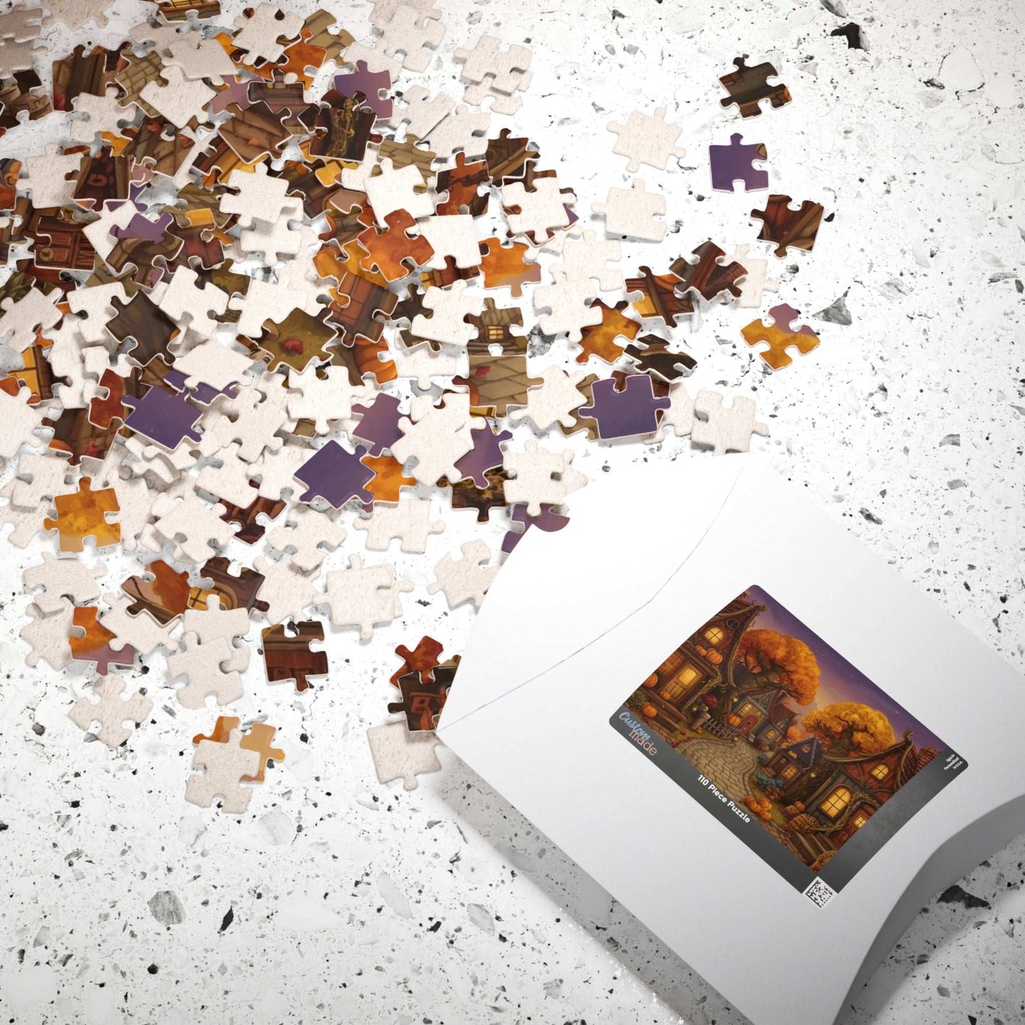 Harvest Hollow Autumn Village Puzzle - Fall Town Scene Jigsaw Game Puzzle The Puzzle Chest
