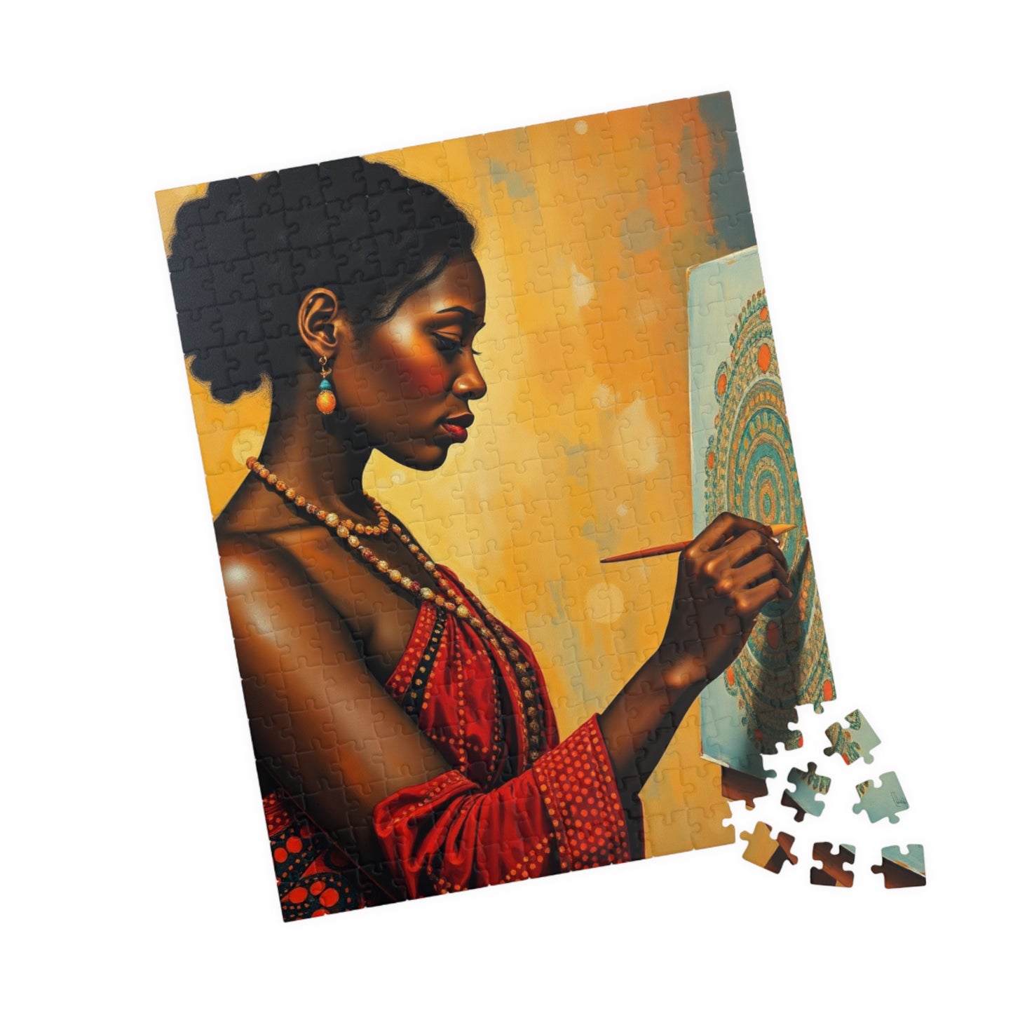Indigenous Australian Woman Puzzle, Cultural Art Jigsaw Game, Dreamtime Painting Scene in Earthy Tones, Unique Gift for Puzzle Enthusiast Puzzle The Puzzle Chest