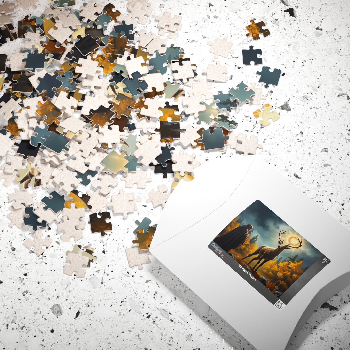 Mystical Deer Jigsaw Puzzle - Forest Scene, Gothic Puzzle, Dark Fantasy Puzzle Lover Gift for Solo Fun, Leisure Indoor Activity, Mindfulness Puzzle The Puzzle Chest