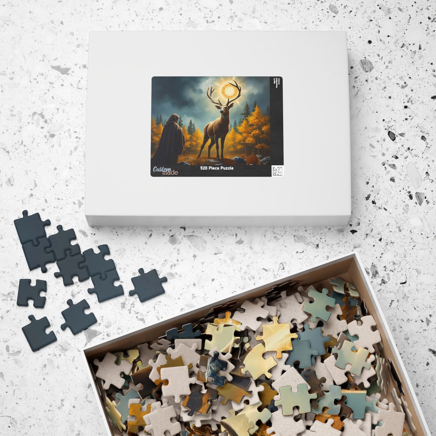 Mystical Deer Jigsaw Puzzle - Forest Scene, Gothic Puzzle, Dark Fantasy Puzzle Lover Gift for Solo Fun, Leisure Indoor Activity, Mindfulness Puzzle The Puzzle Chest
