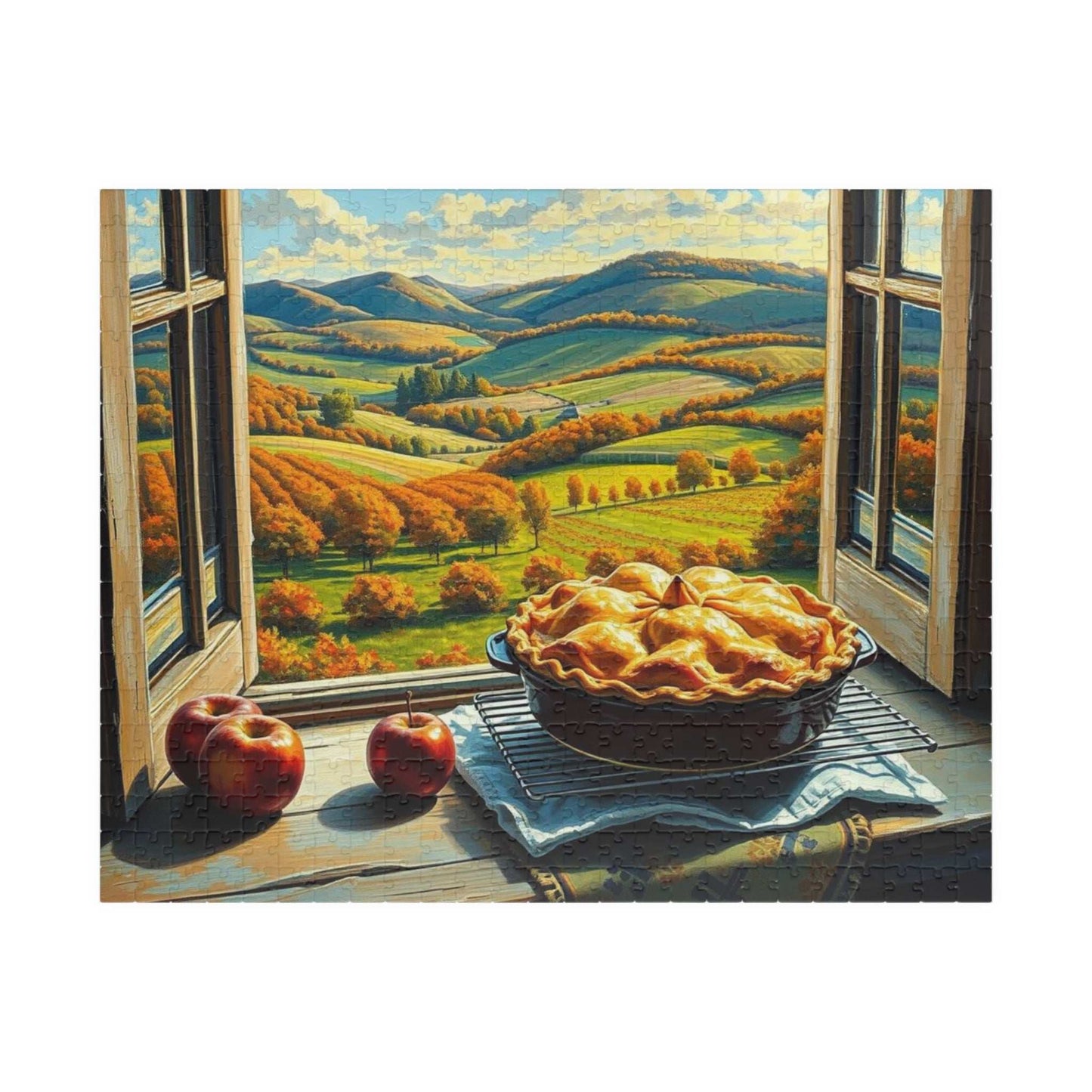 Autumn Landscape Puzzle - Food Jigsaw, Cozy Home Entertainment, Family Game Night Activity, Gift for Puzzle Lovers and Foodies, Fall Decor 520 pcs (Horizontal) Puzzle The Puzzle Chest