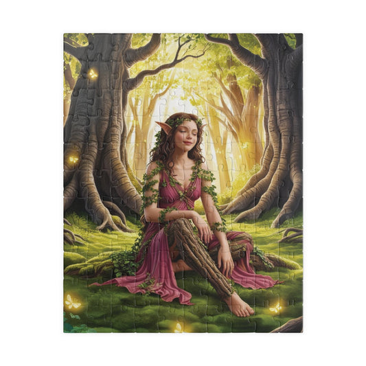 Forest Nymph Jigsaw Puzzle, Mythical Creature Woodland Tabletop Game, Fantasy Lover Gift, Relaxing Hobby, Mindfulness Activity, Nature 110 pcs (Vertical) Puzzle The Puzzle Chest