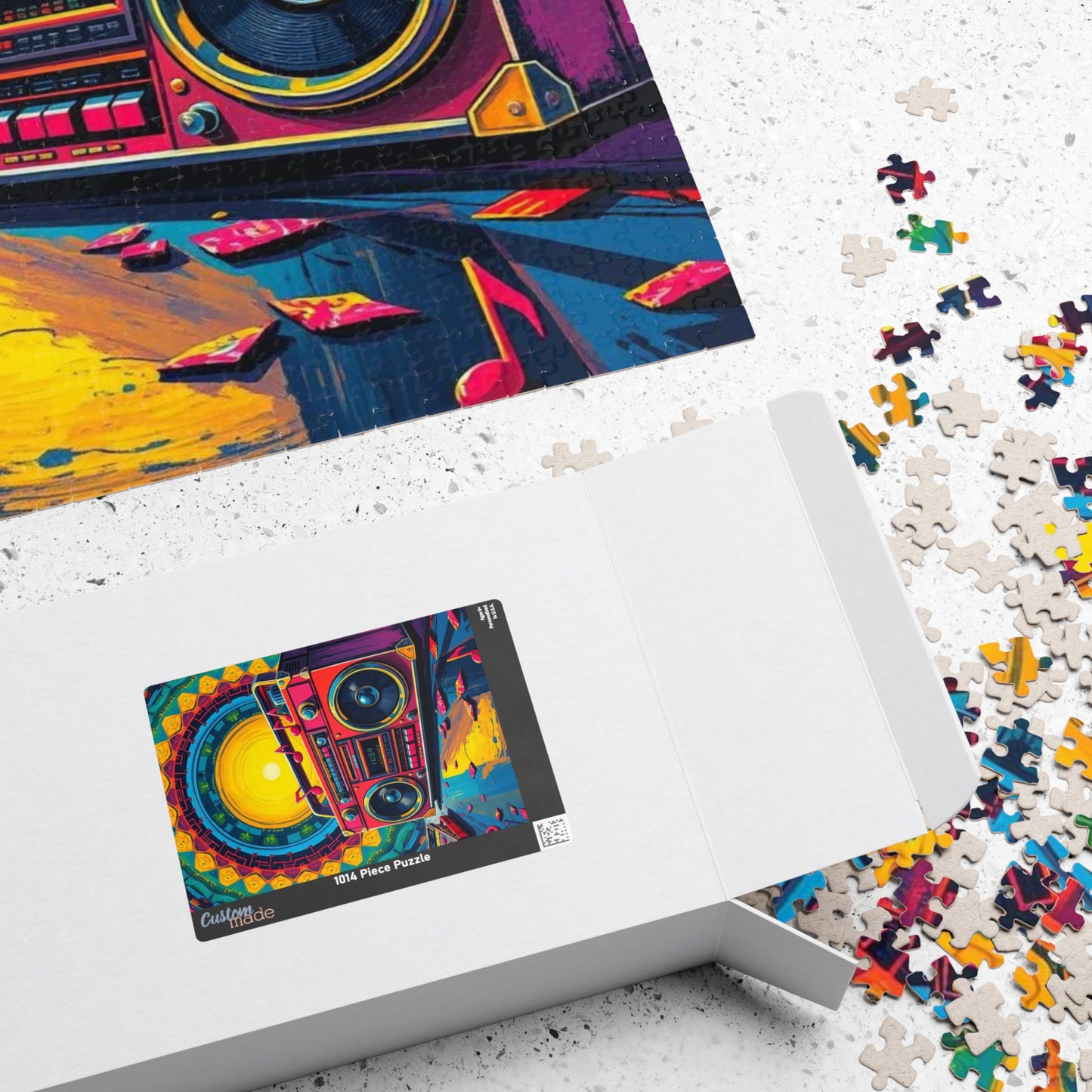 Retro Boombox Puzzle - 110 to 1014 Piece Pop Art Jigsaw Game, Music Lover Gift for Friend, Home Entertainment, Game Night Fun, 80s Nostalgia Puzzle The Puzzle Chest