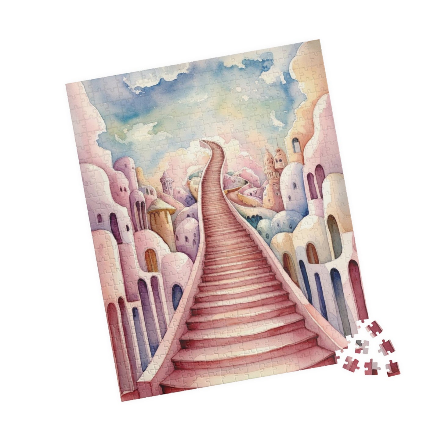 Dreamy Staircase Puzzle Inspired by Salvador Dalí, Distorted Architecture Jigsaw Game Challenging Brain Teaser, Home Decor, Mindful Activity Puzzle The Puzzle Chest