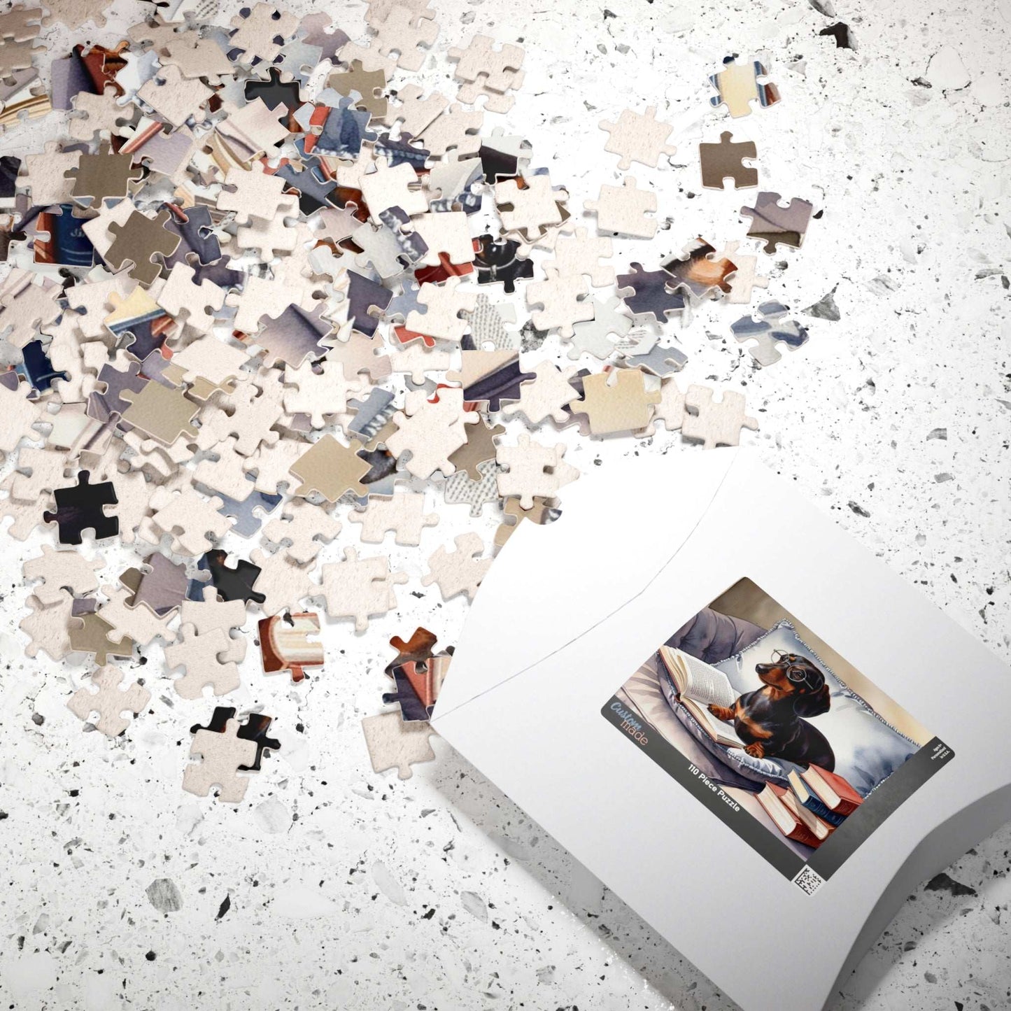 Dachshund Book Lover Puzzle - Cozy Pet Puzzle for Dog Lovers, Family Game Night, Gift for Bookworms, Fun Indoor Activity, Relaxing Gift Puzzle The Puzzle Chest