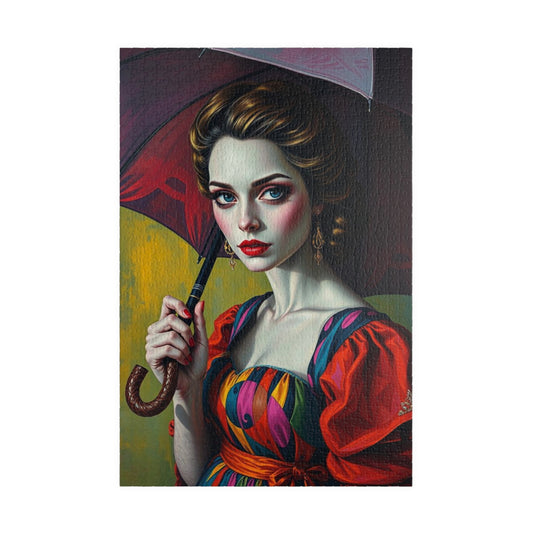 Vintage Woman Portrait Jigsaw Puzzle - 110-1014 Pieces, Gift for Art Lovers, Home Entertainment Family Fun, Rainy Day Activity, Collectible 1014 pcs (Vertical) Puzzle The Puzzle Chest